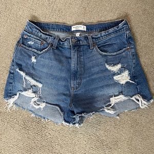 Abercrombie & Fitch Curve Love Denim Mom Shorts
